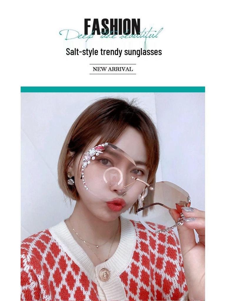 2025 Women's UV Protection Rhinestone Crystal Sunglasses - Korean Style Trend