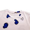 Women's Loose Fit Loungewear Set Short Sleeve Heart Print Top Elastic Waist Shorts
