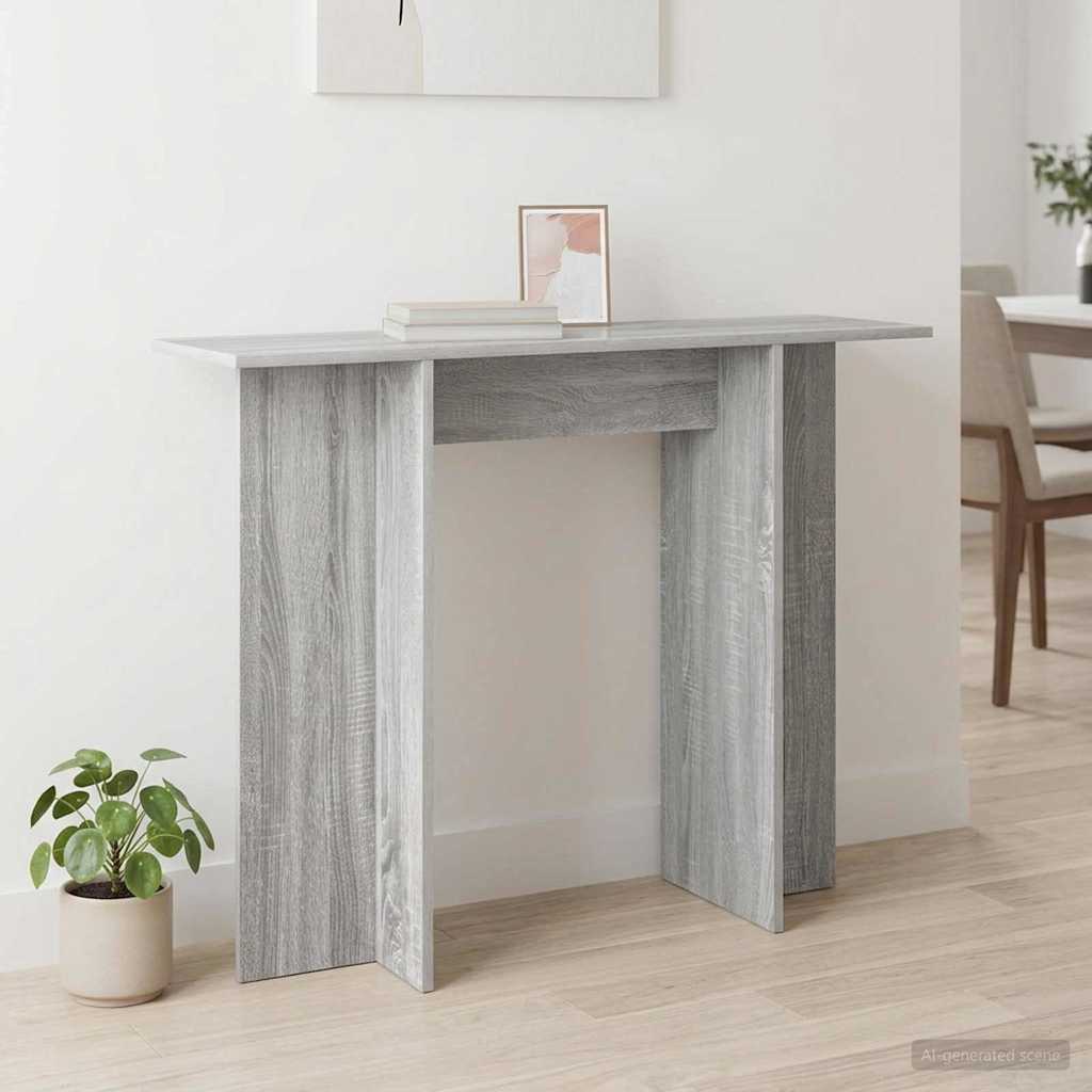 Console Table Grey Sonoma 100 X 30 X 75 Cm Particleboard