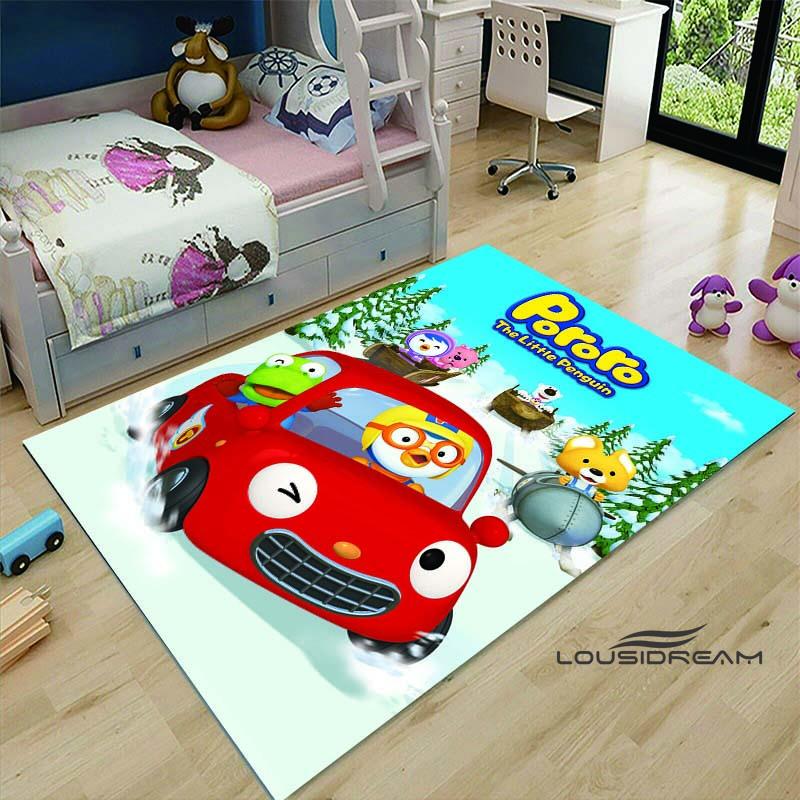 2026 Tappeti con Motivo a Forma di Pesce Carino P-Pororo-Park 15 Misure Tappetino per Pavimento Soggiorno Camera da Letto Comodino Tappeto Area Tappeto per Giochi Camera dei Bambini Decorazione per la Casa
