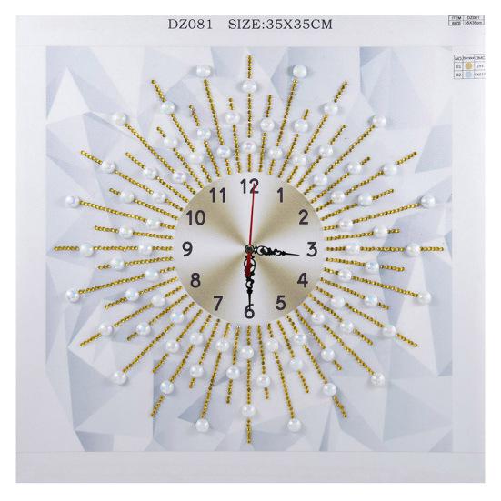 

35x35 см настенные часы вышивка крестиком DIY частичная многообразная алмазная живопись декор DZ081