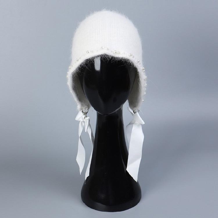 Stylish Earflap Hat Elegant Bows Tassels Pearls Earflap Hat Stylish Women Hat for Trendy Accessorizing