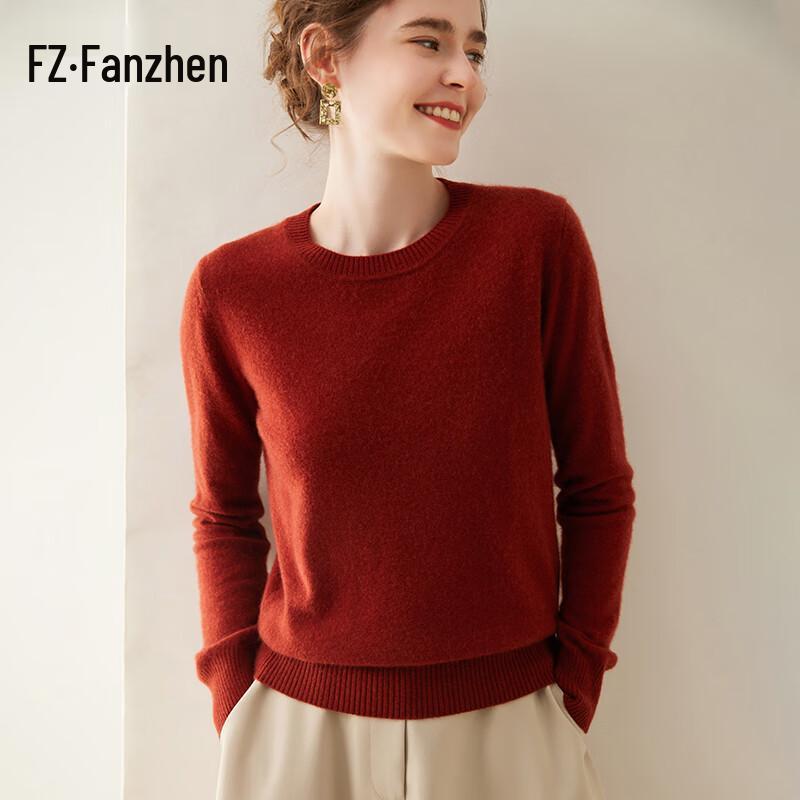 

Женский свитер Fanzhen из смесовой кашемировой пряжи с круглым вырезом, Осень/Зима 2024 L
