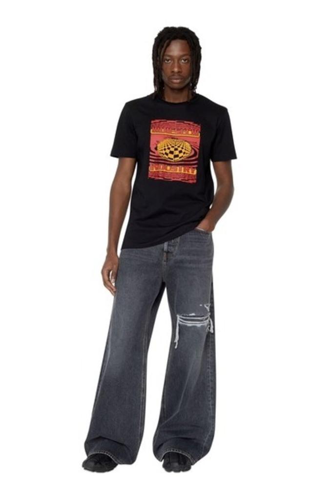 Denim Loose 02 [Diesel] Men's Pants, Fit, Straight, A06371007F6, 26inch, Black,