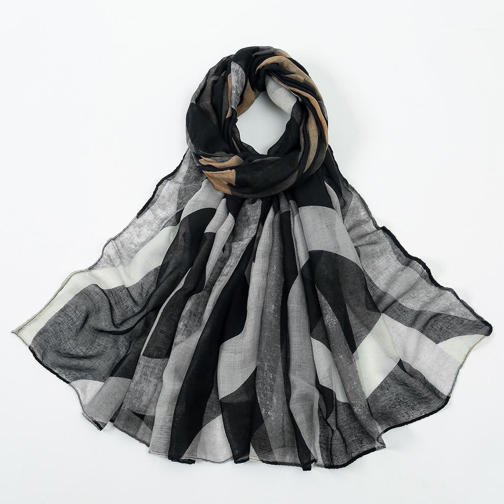 Fashion Georgette Multi-Colored Silk Scarf Women'S Scarf Thin Headscarf Sun Protection Shawl Women'S Versatile Travel Po