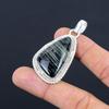 Halloween Sale Natural Silver Leaf Jasper Engagement Pendant 925 Sterling Silver