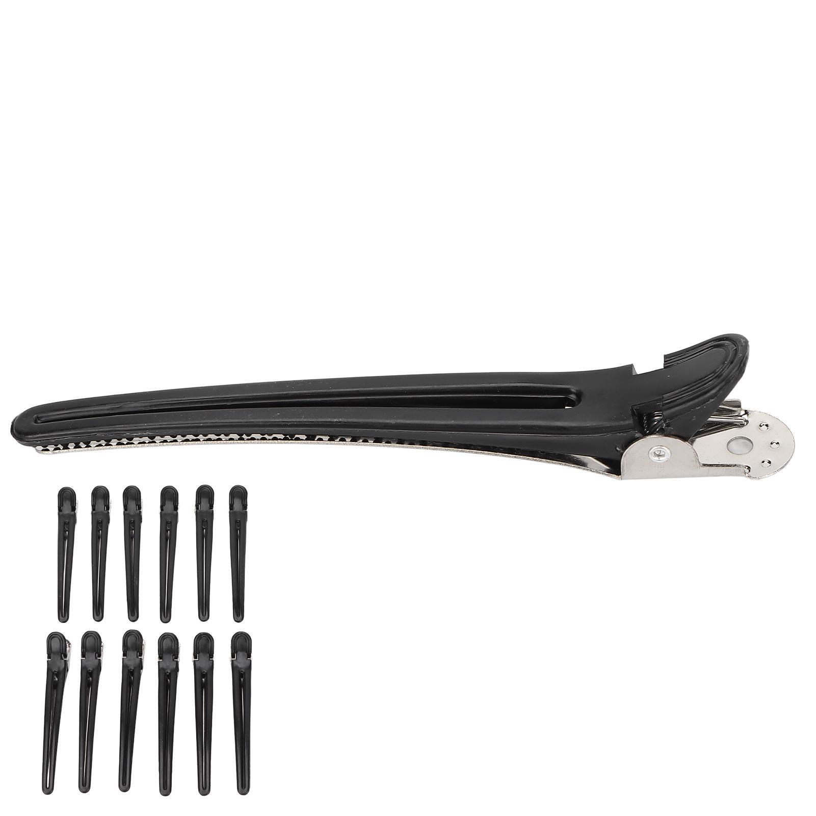 

12Pcs Duckbill Clips Sturdy Prevent Slipping Seamless Professional Hair Clips for Barber Shop Hair Stylist
