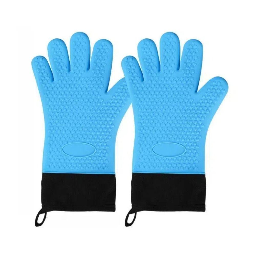 Heat Resistant Baking Gloves Double Layer Kitchen Gloves Baking Utensils Oven Gloves  Home