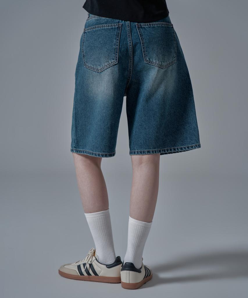 WAARFORWOMAN W1136 Denim Shorts_Dark Blue