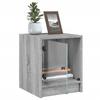 Nightstand with Glass Door Grey Sonoma 35 x 37 x 42 cm