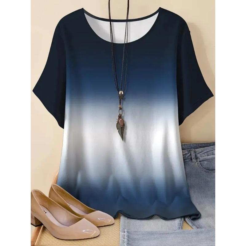 3D Printed Women's T-shirt Summer Fashion Breathable Trend Versatile Daily Wear Tops Comfortable Polyester Tees
