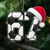 67 Sports Ornaments Novelty Six Seven Christmas Tree Ornament with Sports Ball Theme 2D Acrylic Slang Hanging Decoration for Sport Lovers Teens
