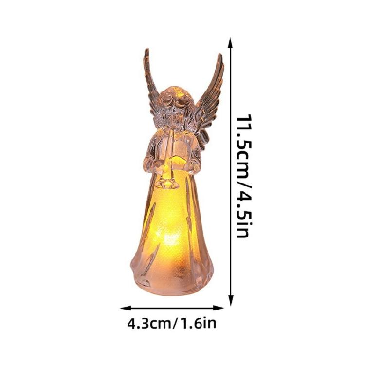 4Pcs Acrylic Illuminateds Angel Figurines Color Changing Nightlight For Holiday Centerpieces Design
