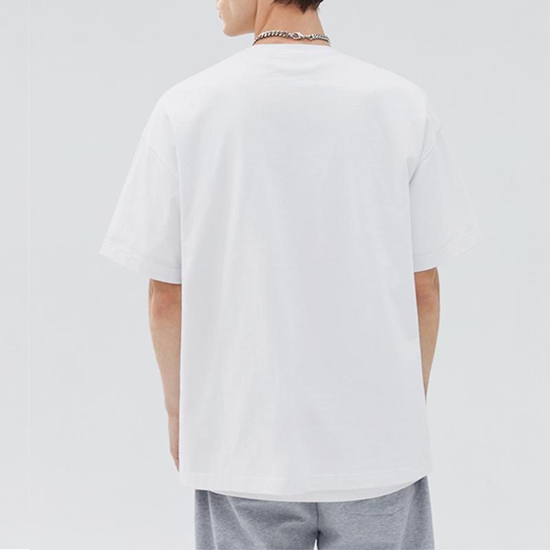 Li-Ning Printed Logo Sports Crew Neck T-Shirt Men Tops White AHSS775-2