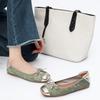 Fashion 2025 New National Style Round Toe Temperament Flat Shoes Trendy Elegant Outside Walking Shallow Mouth Women Flat Shoes