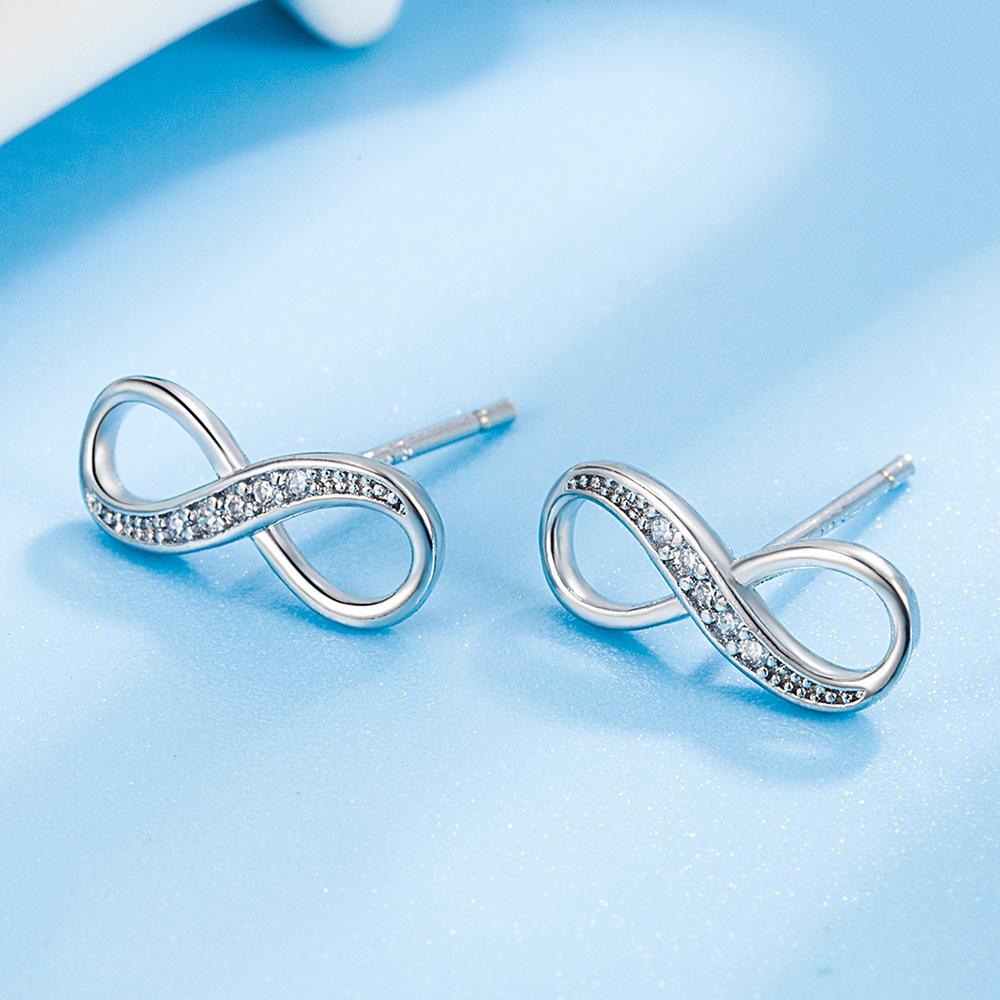 

925 Silver Women Hoop Earrings Fashion Pendientes Gift for Female Girl Sparkling Pave CZ U Heart Shape Star Moon