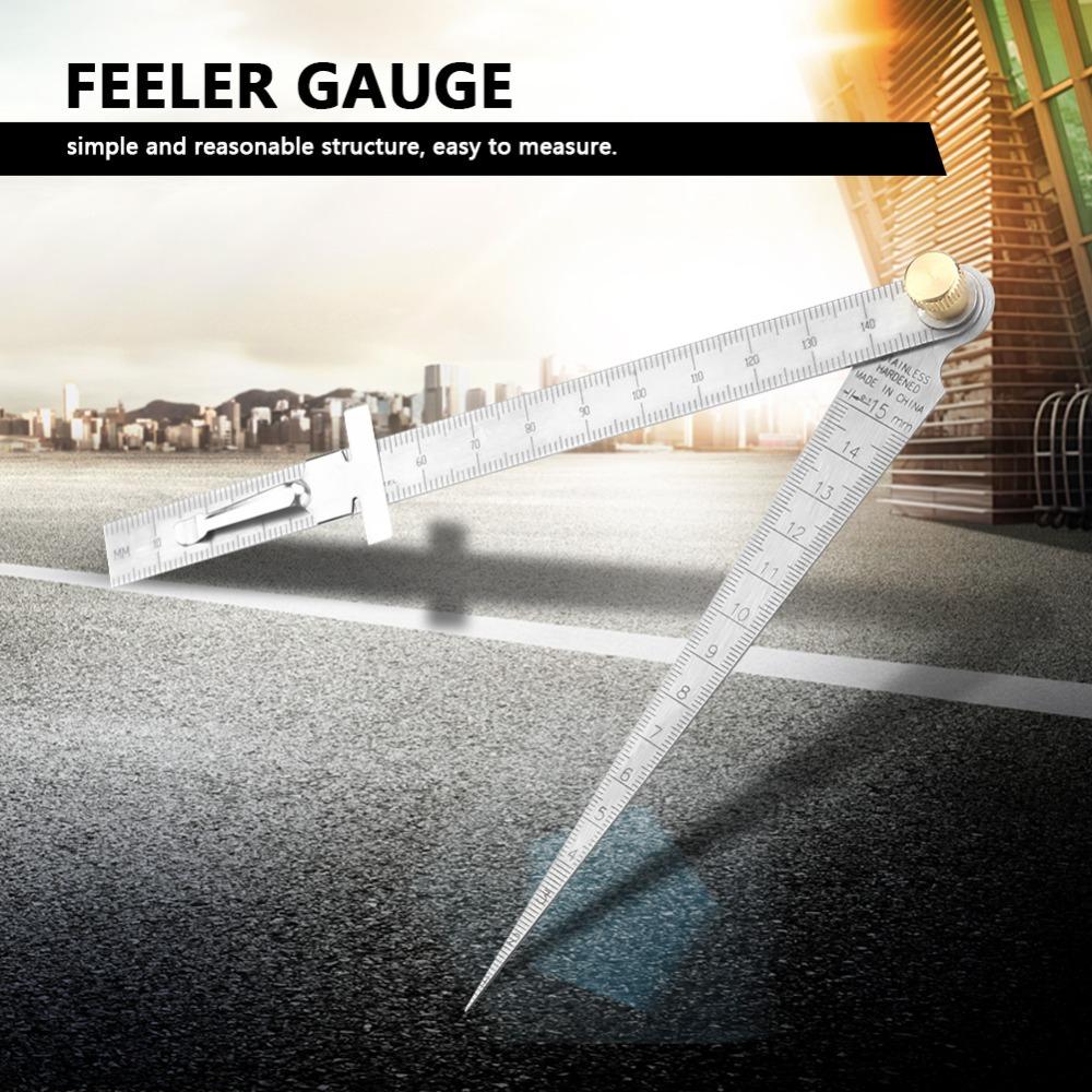 Stainless Steel Depth Ruler High-Precision Wedge Feeler Gauge Taper Gap Gauge  Welding Inspection