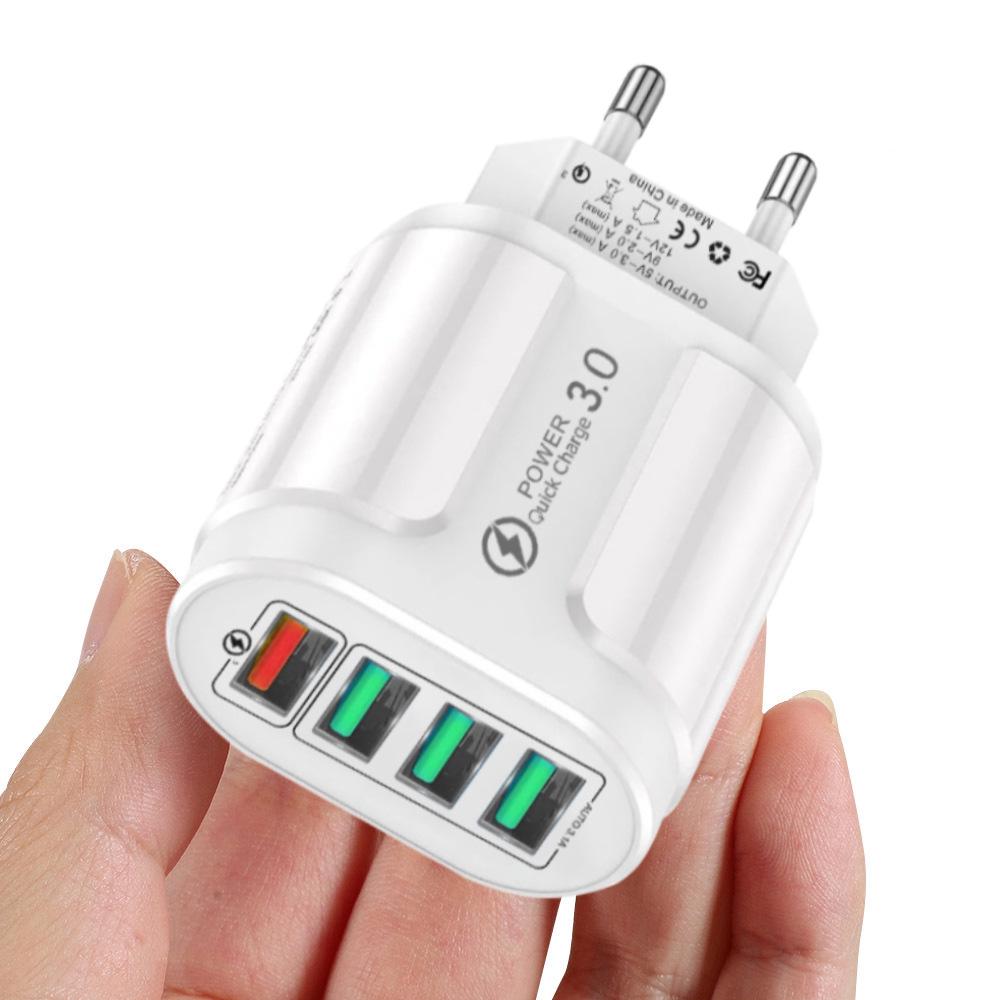 PD33W GaN QC3.0 Multi-Port EU Charger 9V/12V Fast Charging Adapter