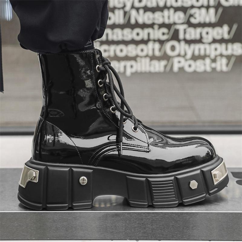 Мужские ботинки на толстой подошве. Модный дизайнерский стиль. Для отдыха на природе — фото 6