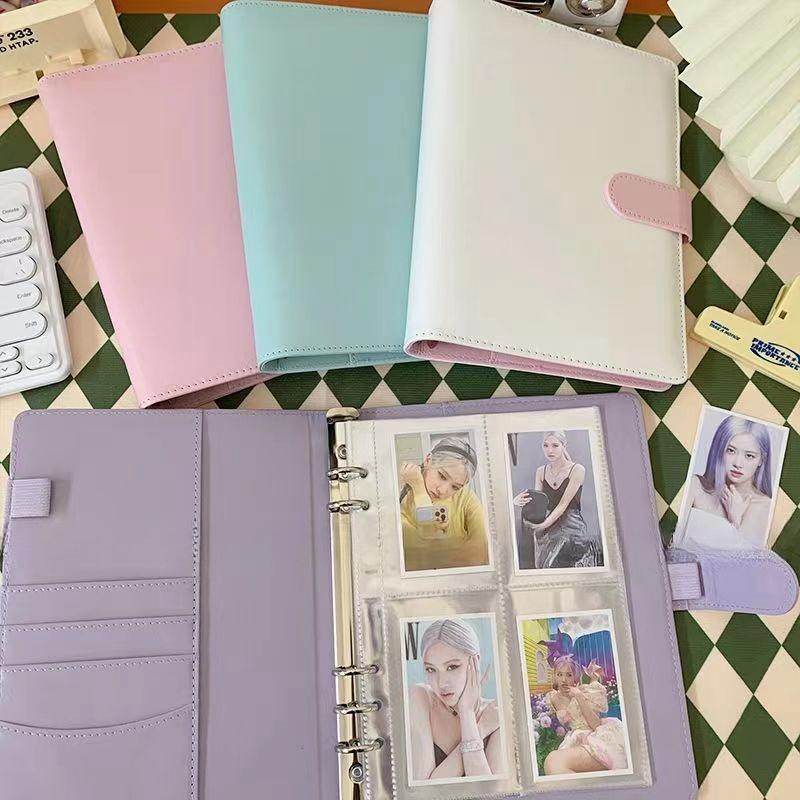 A5 Eiscreme Farbe Koreanischer Kpop Idol Kartenhalter Po Album Sammelbuch Pu Leder Ordner Pocards Aufbewahrung Schulbedarf