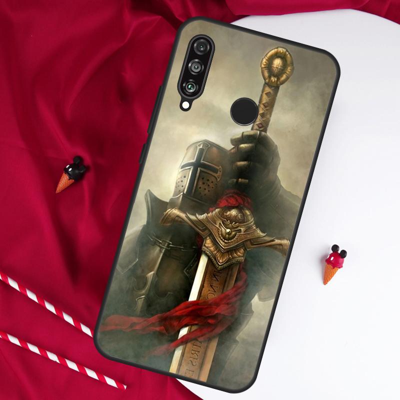 Knights Templar For Huawei Nova 11 Pro 9 10 SE Y60 Y70 Y90 Y61 Y91 Y73 Y72 12i 11i 8i P20 P30 P40 Lite Case