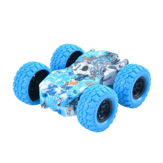 

Двостороння фліп-трюкова іграшка-автомобіль Чотири колеса Інерційний привід Вантажівка Іграшка для приміщень на відкритому повітрі Графіті Позашляховик Іграшка для малюків Хлопчики Дівчата Подарунки синій