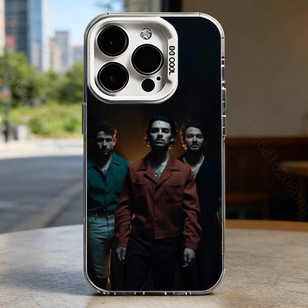 J-Jonas Brothers Band White Shockproof Phone Case For iPhone 17,16,15,14,13,12,11,Pro,XS,Max,Plus,Mini,SE