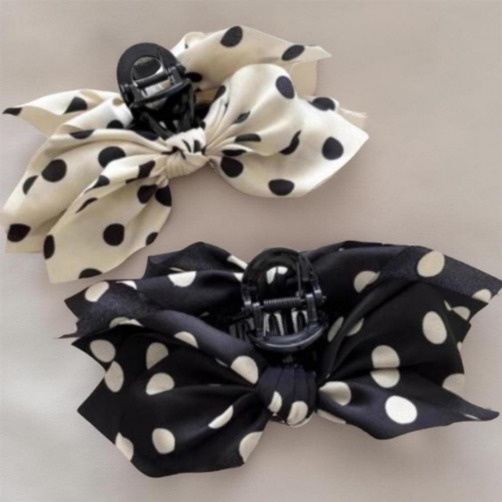 New Arrivals Open Run Women Hair Clip With Lovely Dot Pattern