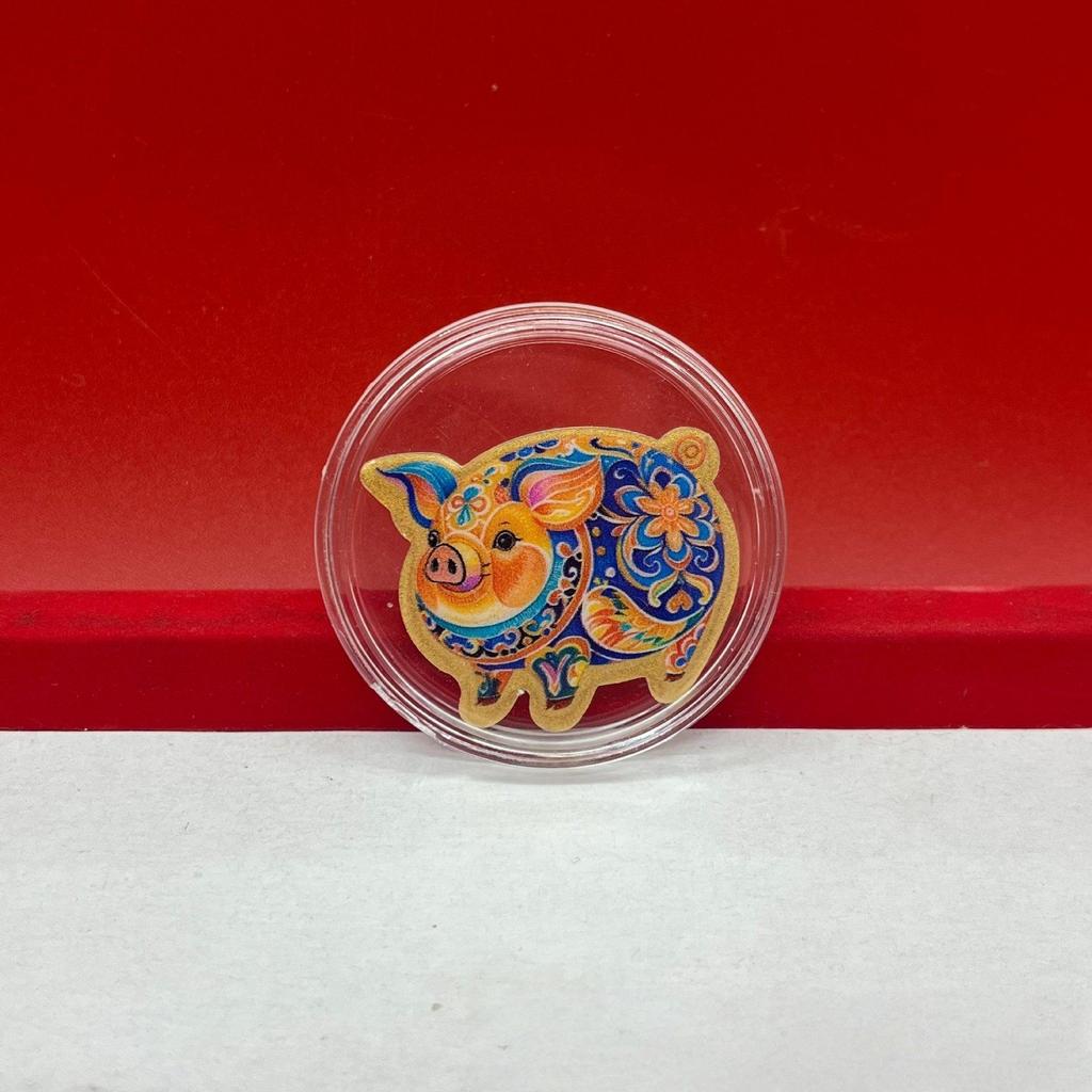 Chinese Zodiac Year of the Horse: 999 Fine Gold Mobile Phone Stickers - Festive Souvenir & Cultural Gift