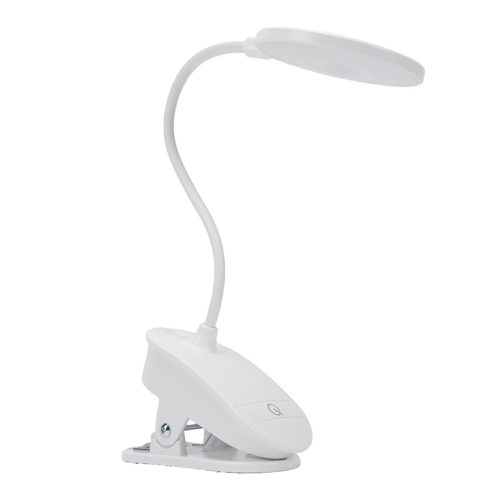 Clip On Reading Lamp USB Rechargeable 360 degrees Flexible Gooseneck Eye Bed Night Light for Painting Craft Study