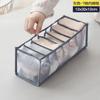 5PCS Household Grid Underwear Drawer Organizer Sock Bra Storage Box Closet Dorm Storage Bag Space Saving