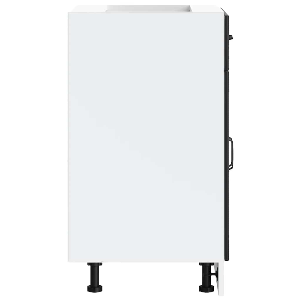 Vidaxl Lower Kitchen Cabinet, Kalmar, Black, Wood-based Material