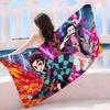 Anime Demon-Slayer Beach Towel Colorful Bath Towels for Girl Microfiber Quick Dry Custom Sand Free Beach Yoga Spa Gym Pool