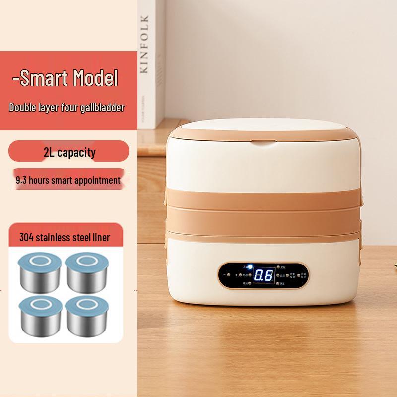 Smart Electric Heated Lunch Box: Portable, Self-Heating, Steaming, Ideal for Office Workers, Keeps Meals Warm, Easy to Carry Bento Solution.
