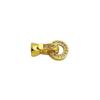 14K Gold Filled Zircon Round Connector O-Ring Square Clasp for DIY Jewelry