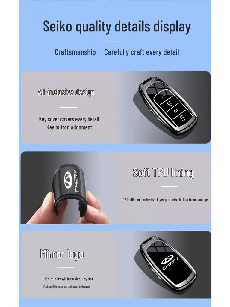 2025 Chery Tiggo Schlüsselhülle für Tiggo 8 Pro/9/8 Plus/8L/7 Plus, Arrizo 8 Autoschnalle Schale