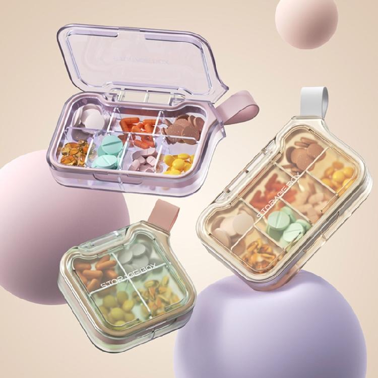 4 or 7 Compartment Medicine Organizer For Elderly And Traveler Ensuring Orderly And Moisture proof Pills Container