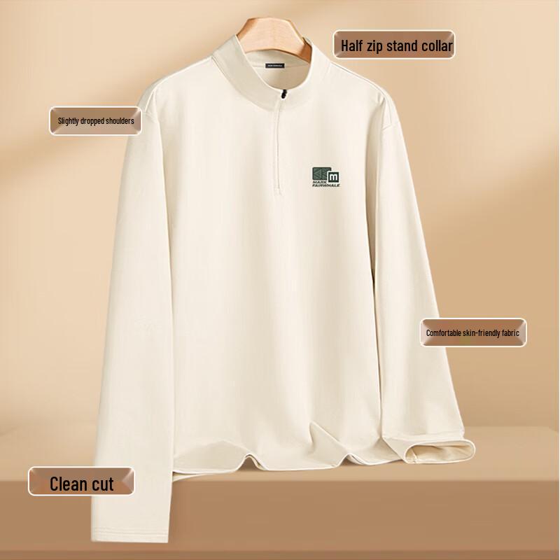 Mark Fairwhale Men's Fleece Lined Half-Zip Long Sleeve T-Shirt