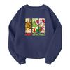 Children's Fashionable Lightweight Long-sleeved Round Neck Pullover With Pockets Printed Pullover