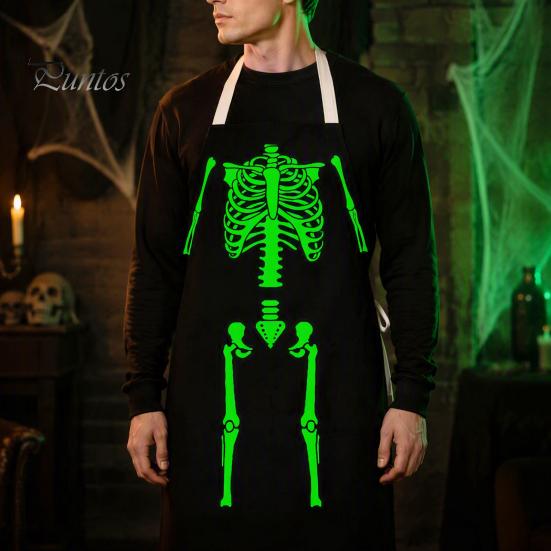 Novelty Barbecue Apron Halloween Butcher with Realistic Blood Stain, Washable Protective Work Apron, Funny Prank Gift Horror Costume Prop for Cosplay