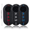 Silicone Car Key Fob Shell Cover for FIAT 500 500L 500X Abarth 3-Button Folding Key