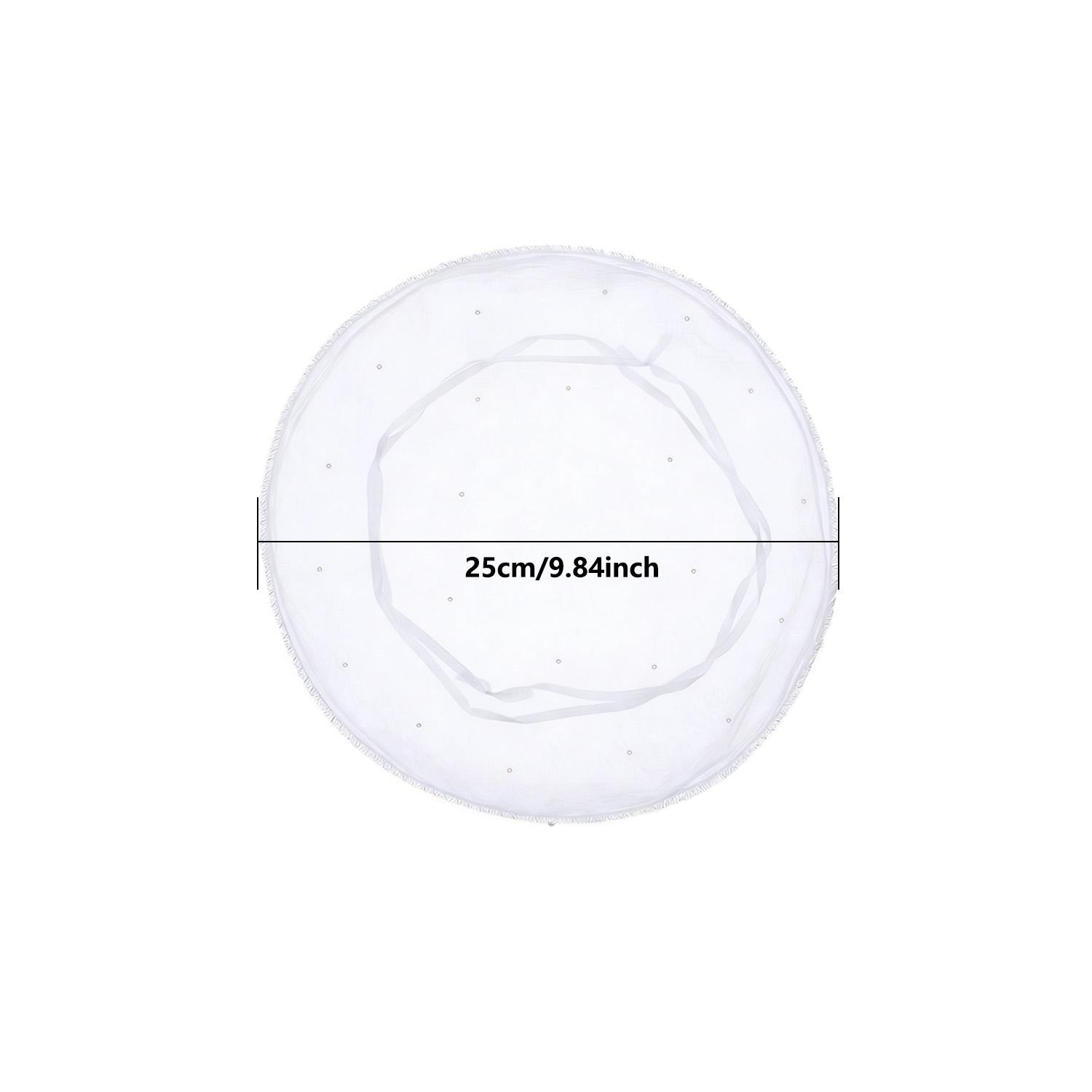 50 шт. 25/35 см Мешочек на завязках Круглый Органза Ювелирные изделия Рождественский мешок Свадебная вечеринка Подарочный мешок 25x25cm White 50Pcs