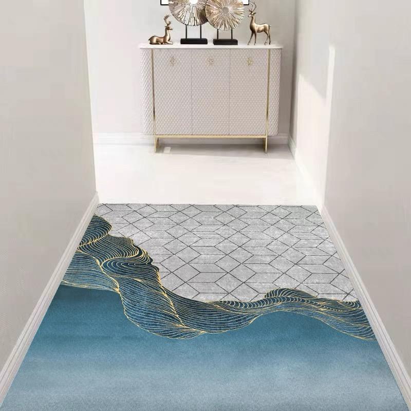 Light Luxury Crystal Velvet Carpet Living Room Modern Bedroom Decoration Sofa Tea Table Mat Cloakroom Large Area Carpet