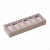 Watch Display Tray White Cushioned Inserts Organizer Gray Frame for Countertop, Tabletop