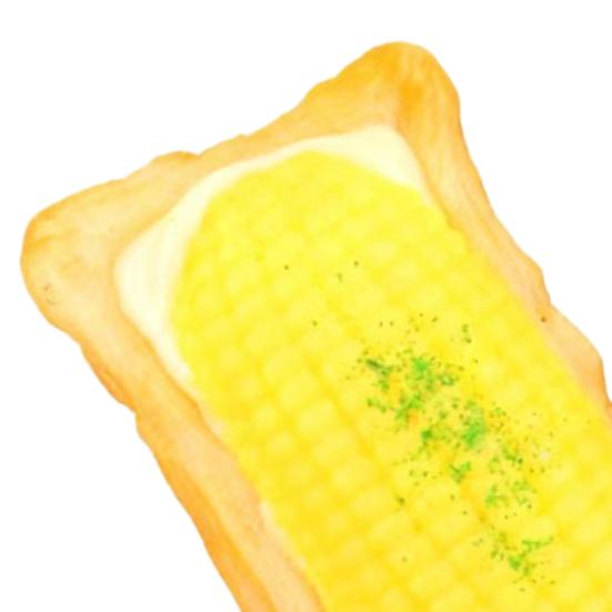 Simulated Corn Tart Squeeze Toy Stress Relief Slow Rising Toasted Bread Corn Sensory Toy Decompression Stress Ball Food Pinch Fidget Toy