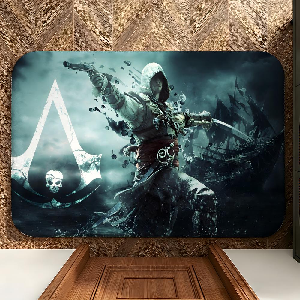 game A-Assassins Game C-Creed Floor Mat Soft Flannel Floor Mat Suitable for Entryways, Living Rooms, Bedrooms, and Bathrooms