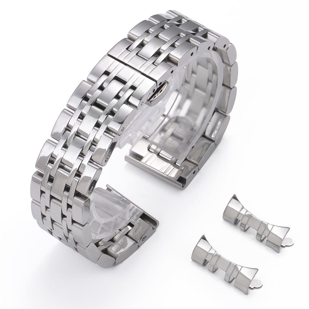 12/14/16/18/19/20/21/22mm Solid Stainless Steel Watch Band for Tissot for Citizen for Armani Butterfly Buckle Metal Wrist Strap