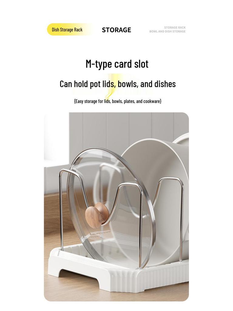 Telescopic Multi-Function Kitchen Rack for Pots, Lids, and Plates