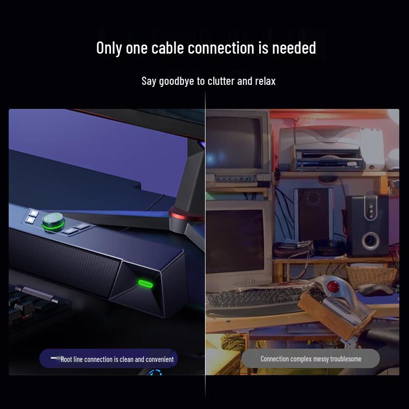 Newmine V1 PRO Gaming Speaker with Microphone and Bluetooth 5.3 CN Plug (adapter Included) (CN Version)