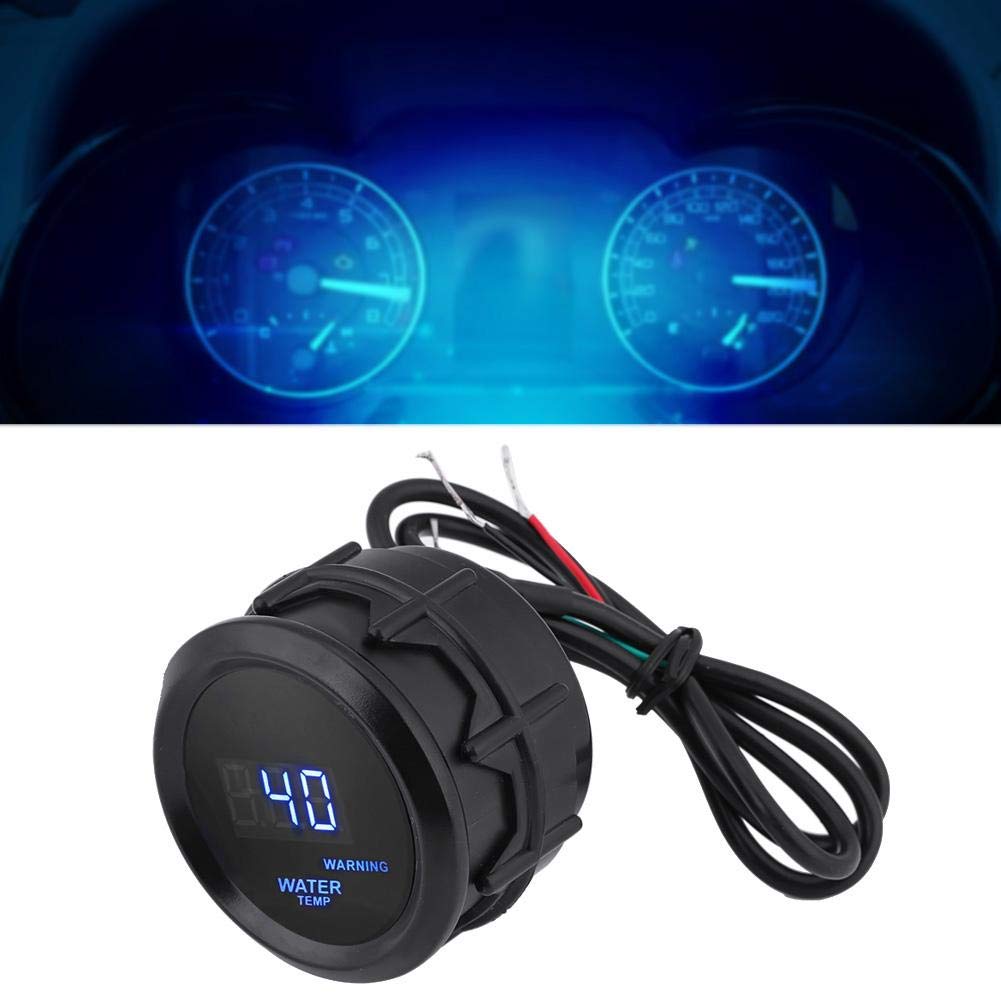 Water Temperature Gauge 52mm Digital Engine Coolant Temperature Monitor with Sensor Kit - Blue LED Display, 2 Inch 12V Universal Fit for Cars,